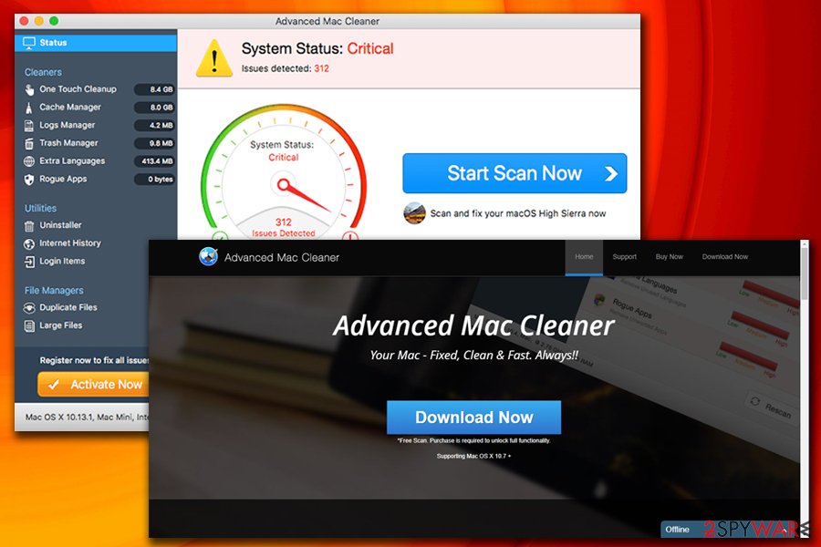 advanced mac cleaner malware
